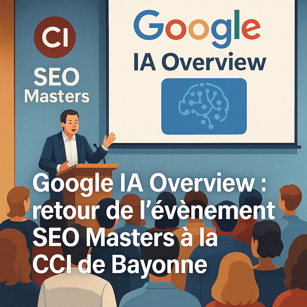 Conférence SEO Masters sur Google IA Overview à la CCI de Bayonne